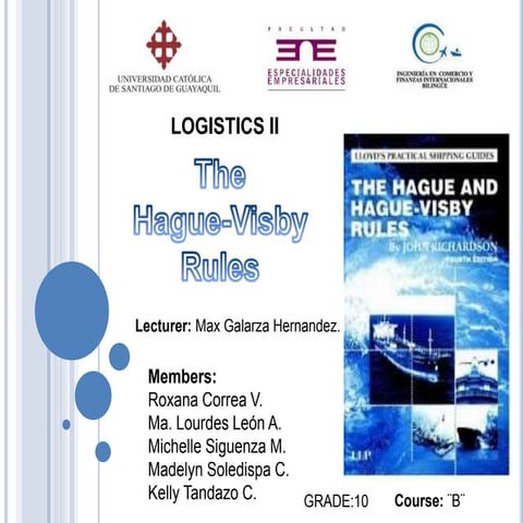 The hague visby rules