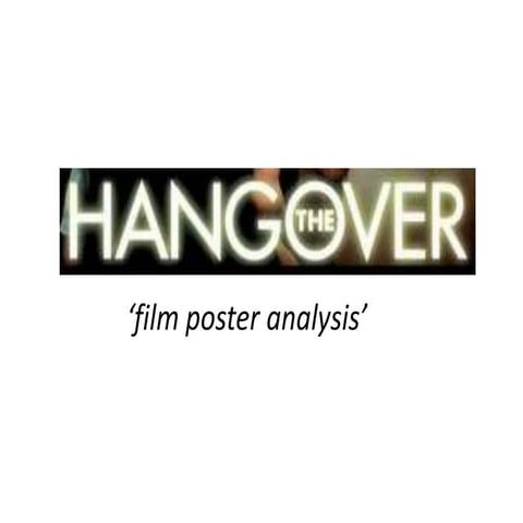 The hangover film poster analysis