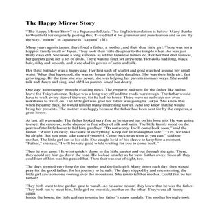 The happy mirror story