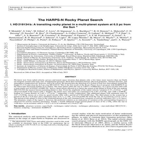 The harps n-rocky_planet_search_hd219134b_transiting_rocky_planet