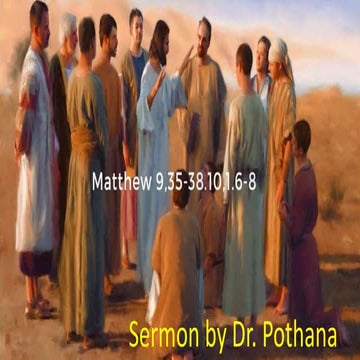 "The Harvest is Plentiful" Sermon by Dr. Pothana
