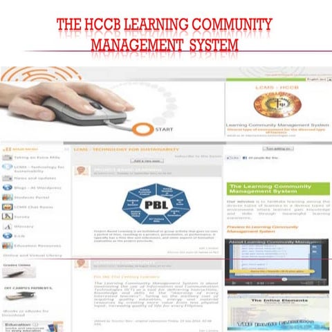 The HCCB  learning community management  system