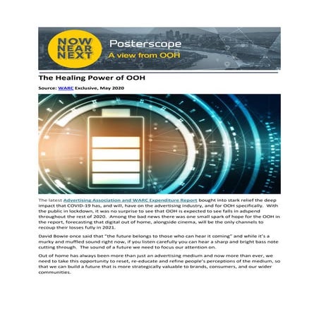 The Healing Power of OOH 