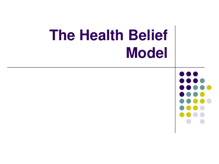 The health belief model