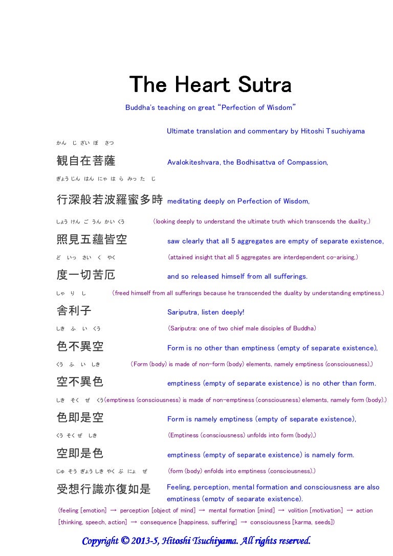 The Heart Sutra (Ultimate Translation)