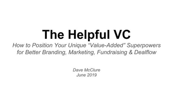 The Helpful VC (June 2019)