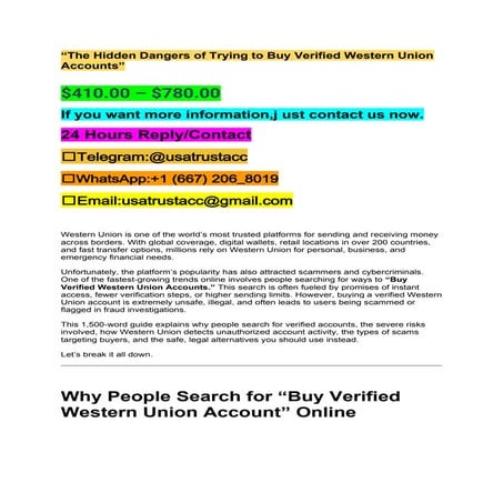 “The Hidden Dangers of Trying to Buy Verified Western Union Accounts”.docx
