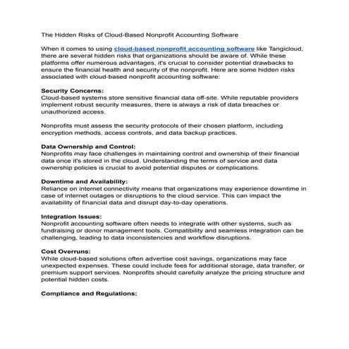 Enhancing Transparency through Cloud Based Church Accounting Software | PDF