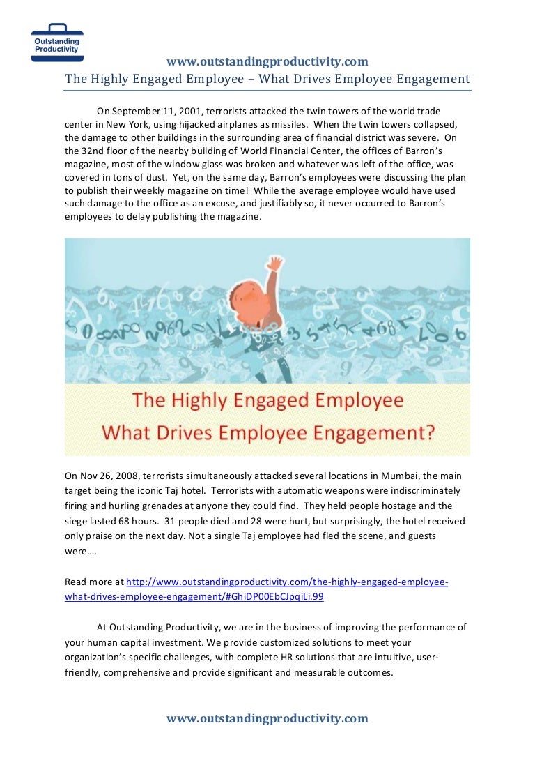 The highly engaged employee what drives employee engagement