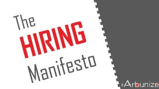 The Hiring Manifesto
