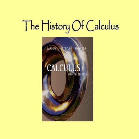 The history of calculus