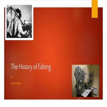 The History of Editing