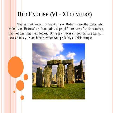 The history of english language   