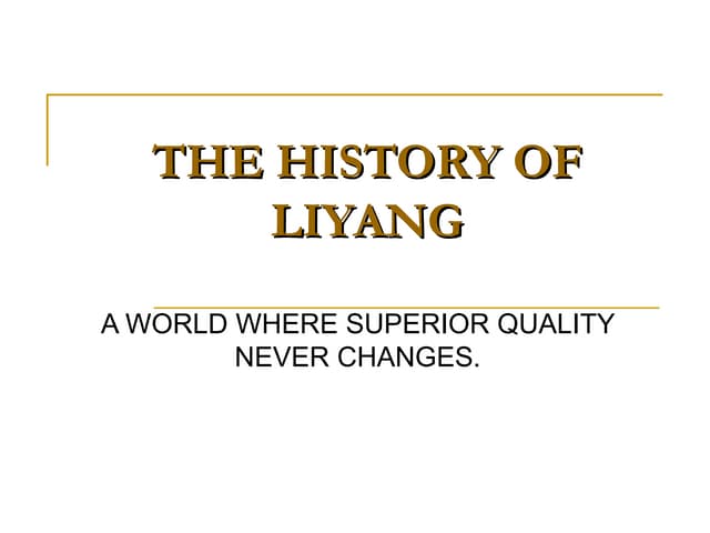 The history of liyang