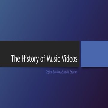 The History of Music Videos