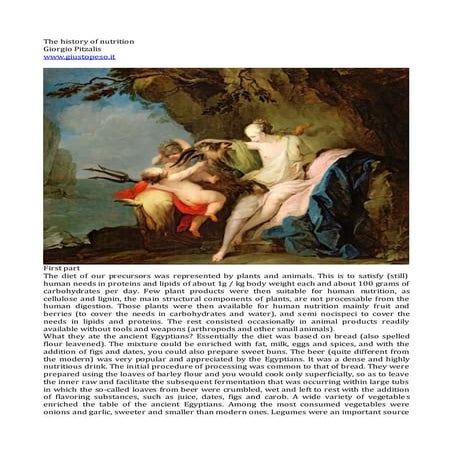 The history of nutrition