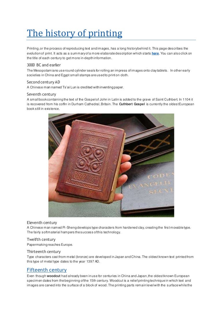 The History of Printing Press