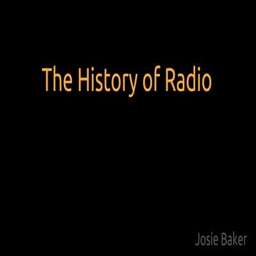 The history of radio