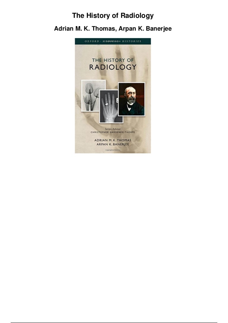 The history of radiology pdf