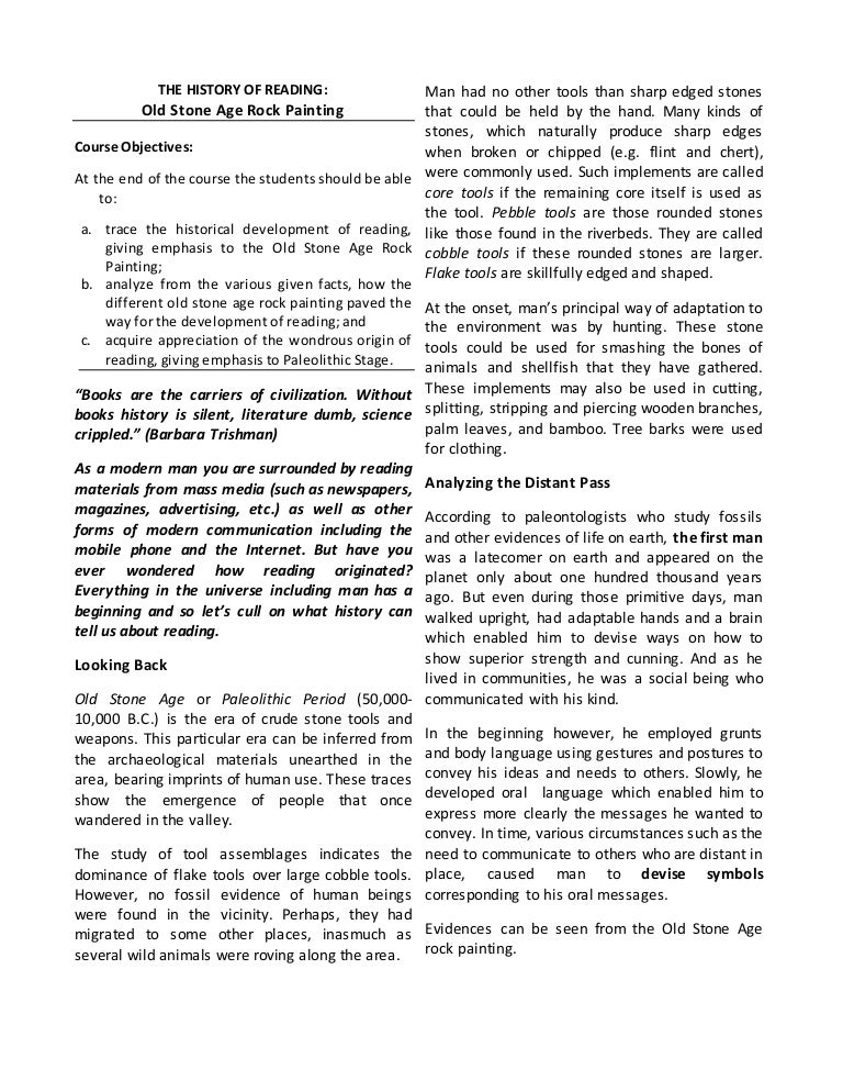 The history of reading