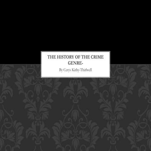 The history of the crime genre 