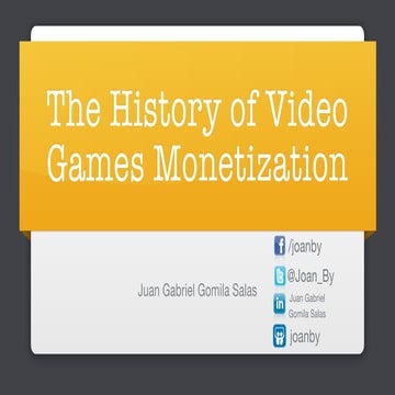The History of Video Games Monetization
