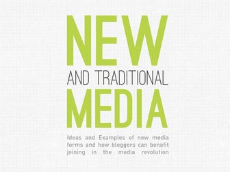 "New and traditional media" - Presentation at The Hive 2012