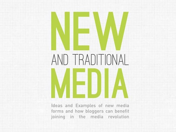 "New and traditional media" - Presentation at The Hive 2012