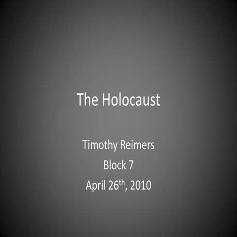 The holocaust