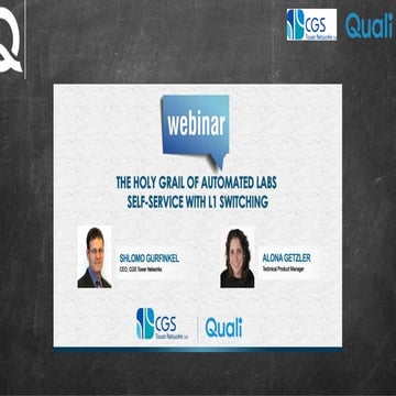 The holy grail of automated labs   self-service with l1 switching