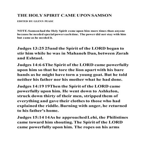 HOLY SPIRIT EMPOWERS SAMSON visual data 4