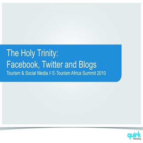 The Holy Trinity- Social Media Tools