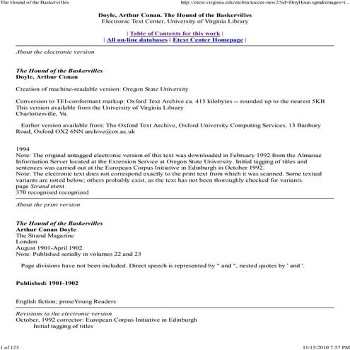 The Hound Of The Baskervilles