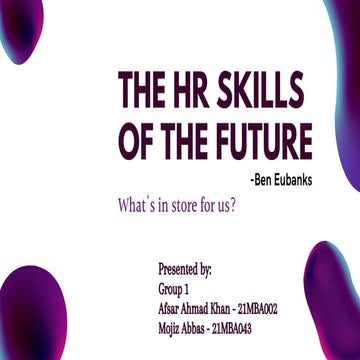 HR SKILLS OF THE FUTURE 