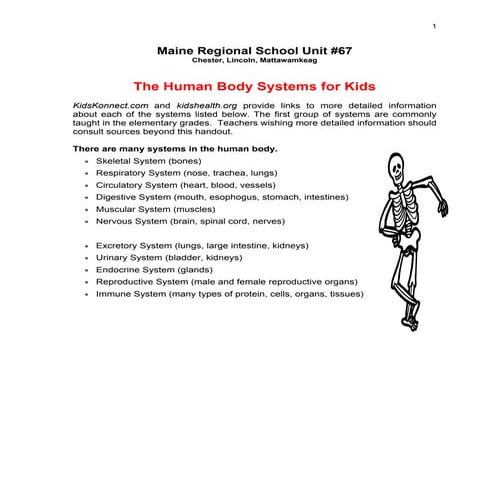 The human body systems | PDF