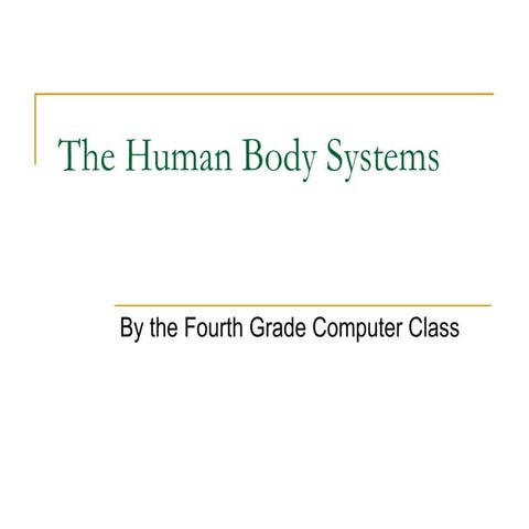 The human body systems1
