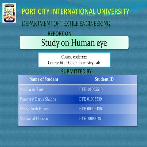 The human eye | PPTX