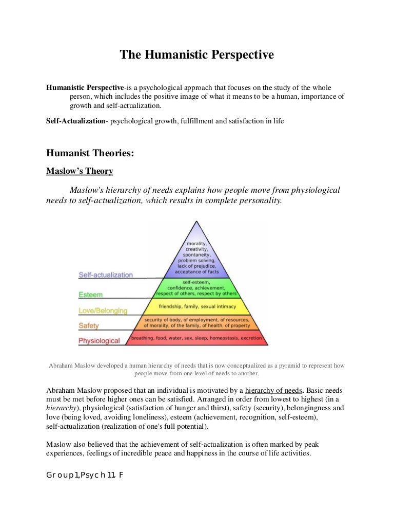 humanistic existential perspective