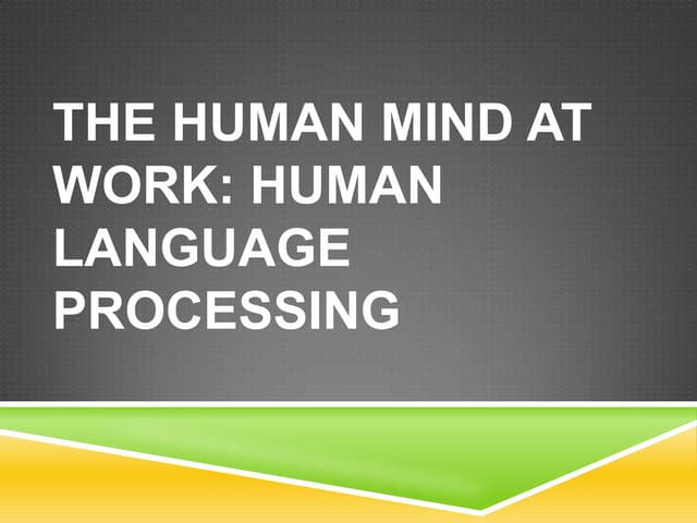 The human mind at work