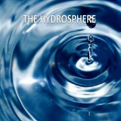 The hydrosphere