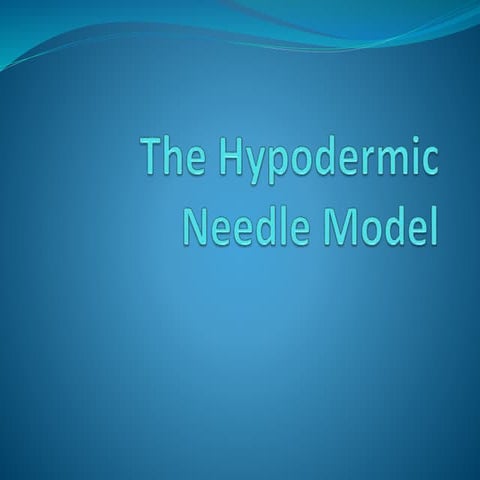 The Hypodermic Needle Model