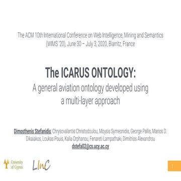 ICARUS @WIMS 2020 (June 2020, virtual) 