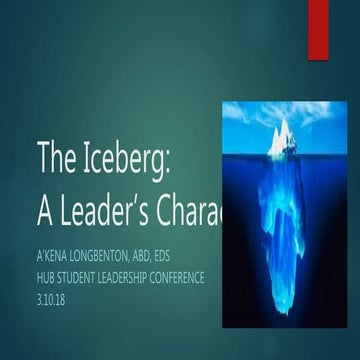 The Iceberg:  A Leader's Character