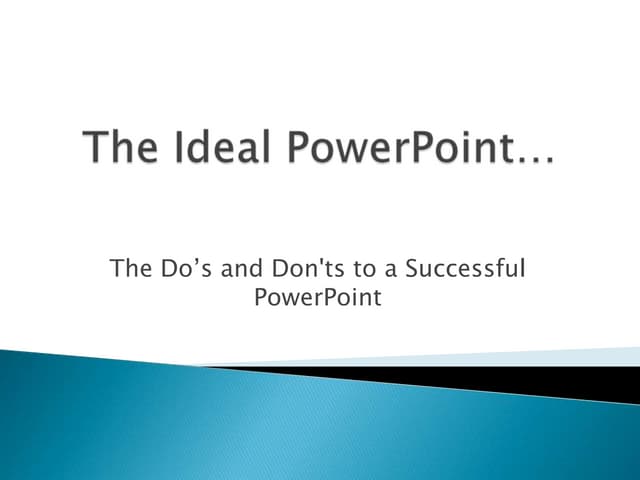 Examples of Good and Bad Slides