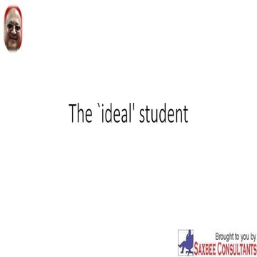 The `ideal' student