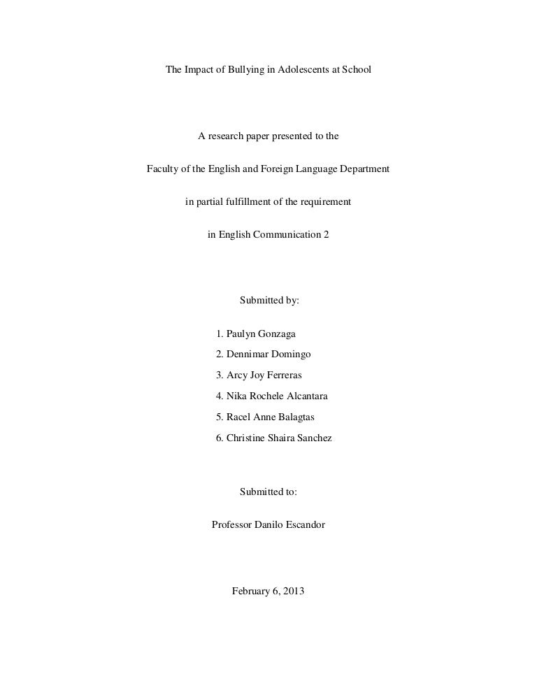 types of bullying essay