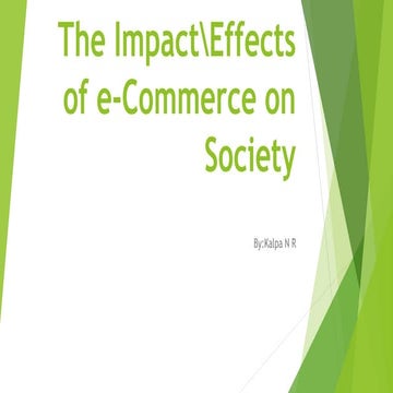 The impact\effects of e-commerce