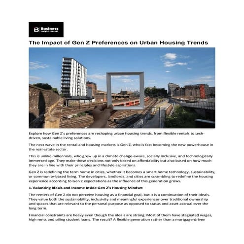 Gallery Detail: Urban Housing Trends Responding To Gen Z Values