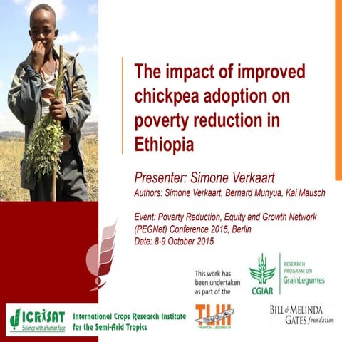 The impact of improved chickpea adoption on poverty reduction in ethiopia