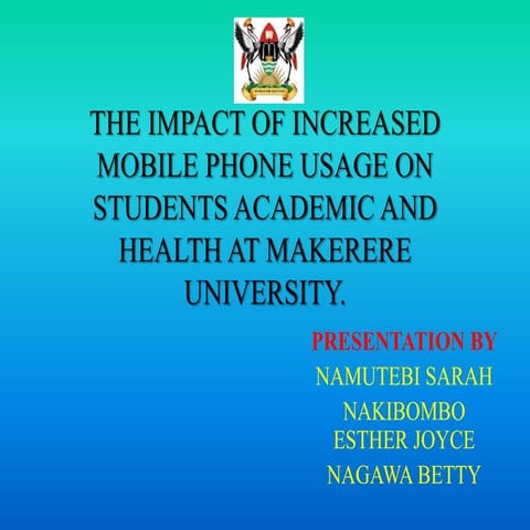 The impact of increased mobile phone usage on academics | PPTX